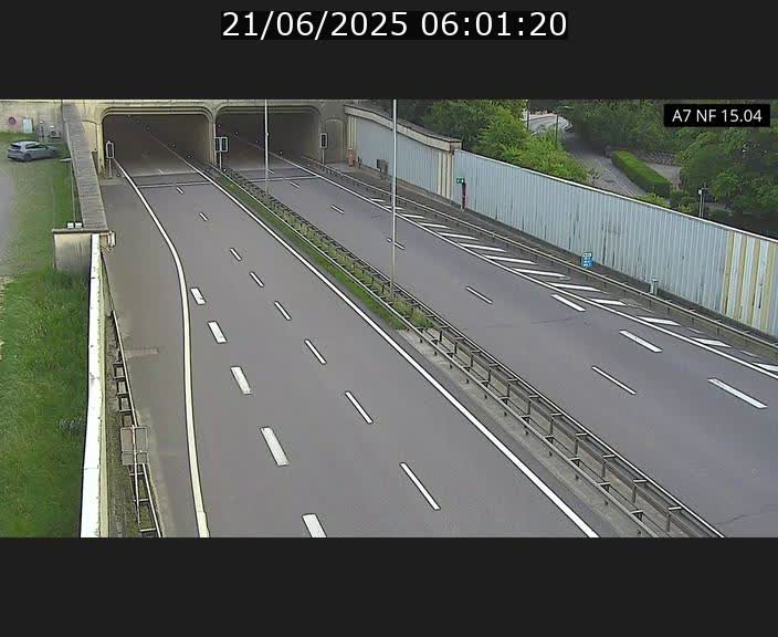 Caméra trafic Luxembourg - A7, Tunnel Mersch, entrée sud, direction Ettelbruck