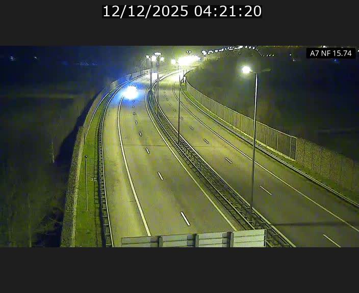 Caméra trafic Luxembourg - A7, Tunnel Mersch, entrée nord, direction Lorentzweiler
