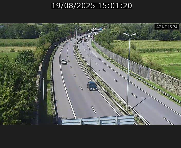 Caméra trafic Luxembourg - A7, Tunnel Mersch, entrée nord, direction Lorentzweiler