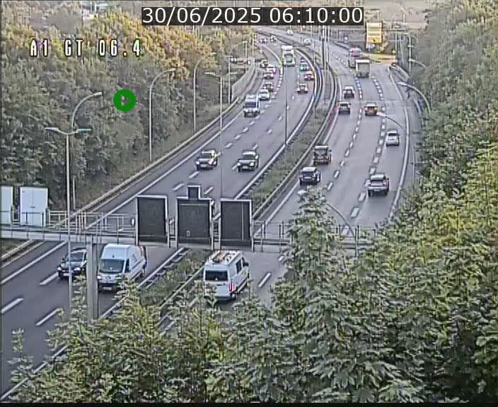 Traffic live webcam Luxembourg Hamm - A1 direction Sandweiler - BK 6.4
