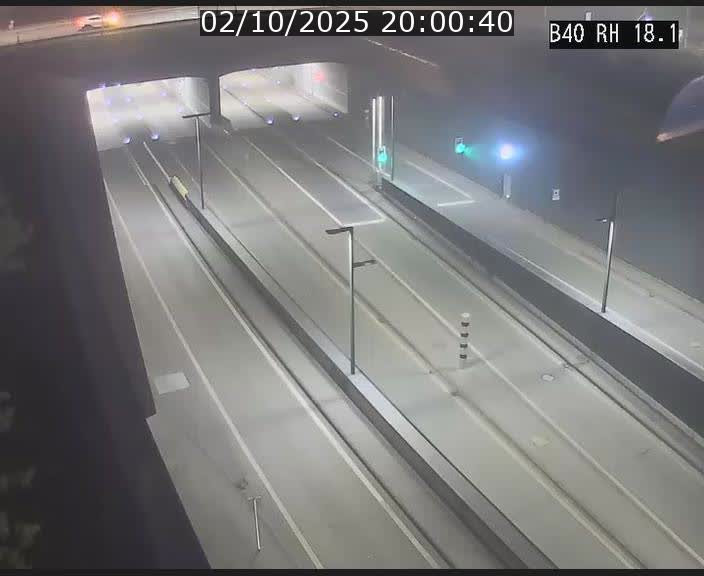 Webcam sur la route de contournement d'Esch-Belval avant le tunnel Central Gate au niveau de la porte de France et du radar fixe