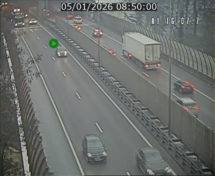 Traffic live webcam Luxembourg Kirchberg - A1 direction Luxembourg-ville - BK 7.7