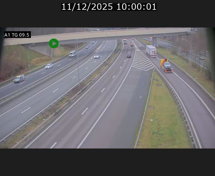 Traffic live webcam Luxembourg Jonction Grünewald - A1 direction Luxembourg-ville - BK 9.5
