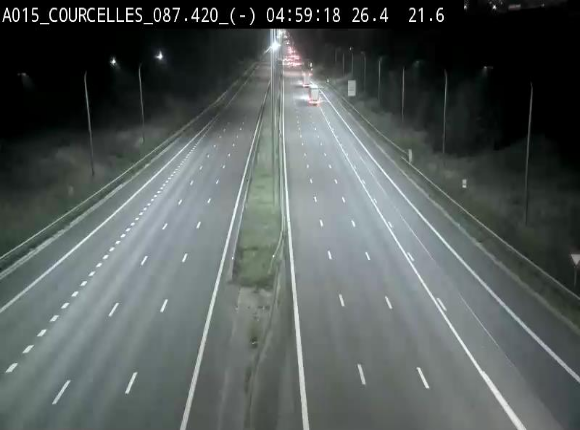 Webcam autoroute Belgique - Viesville - E42 direction Mons - BK 84.35