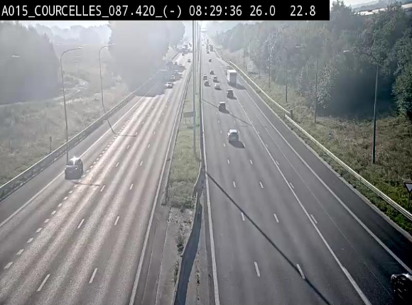 Webcam autoroute Belgique - Viesville - E42 direction Mons - BK 84.35