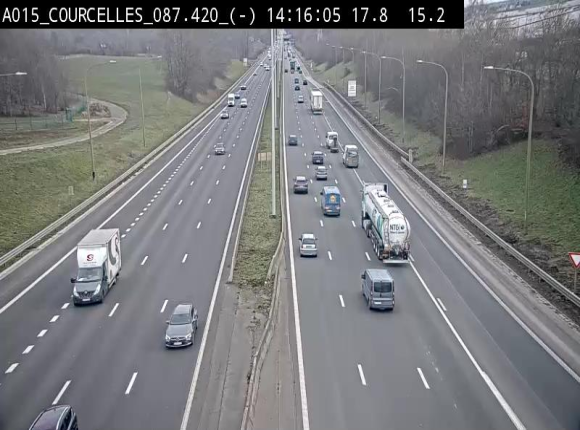 Webcam autoroute Belgique - Viesville - E42 direction Mons - BK 84.35