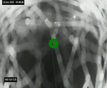 Webcam autoroute A63 en périphérie de Bordeaux au sud-est de la ville, en provenance du bassin d'Arcachon. Vue orientée vers Bordeaux