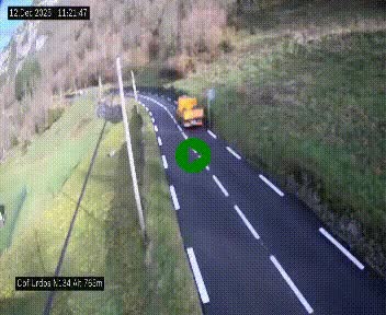 Webcam dans les Pyrénées Atlantique au niveau du col d'Urdos et du fort du Pourtalet sur la N134, en direction du Col et du tunnel du Somport, à 765 mètres d'altitude