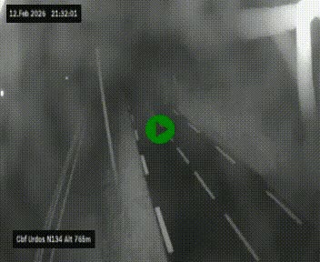 Webcam dans les Pyrénées Atlantique au niveau du col d'Urdos et du fort du Pourtalet sur la N134, en direction du Col et du tunnel du Somport, à 765 mètres d'altitude