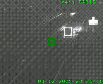 Caméra routière sur l'autoroute A20 au nord de Limoges, à la jonction avec la N520. Vue orientée vers Paris