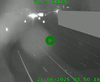 Caméra routière sur l'autoroute A20 à Brive-la-Gaillarde, à la jonction avec l'A89. Vue orientée vers Paris