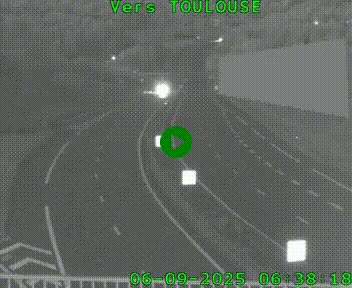 Caméra routière sur l'autoroute A20 à Noailles, en périphérie de Brive-la-Gaillarde. Vue orientée vers Toulouse