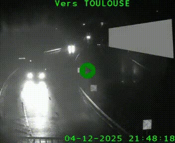 Caméra routière sur l'autoroute A20 à Noailles, en périphérie de Brive-la-Gaillarde. Vue orientée vers Toulouse