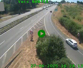 Webcam N147 au nord de Poitiers et à la jonction avec la A10