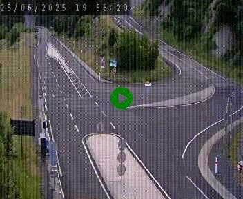 Webcam routière sur la N122 au niveau du Tunnel du Lioran. Vue de l'entrée côté Aurillac.