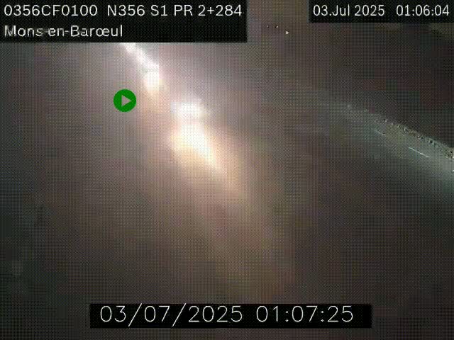Webcam à l'entrée de Lille en direction du périphérique, à proximité de Mons-en-Baroeul sur la N356