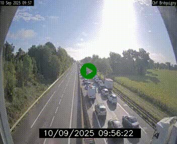 Webcam sur le périphérique de Rennes (N136) à hauteur du quartier Bréquigny, au sud de la ville