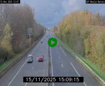 Webcam sur le périphérique de Nantes (N844) entre la Porte de Saint-Luce et la Porte d'Anjou, à l'est de la ville