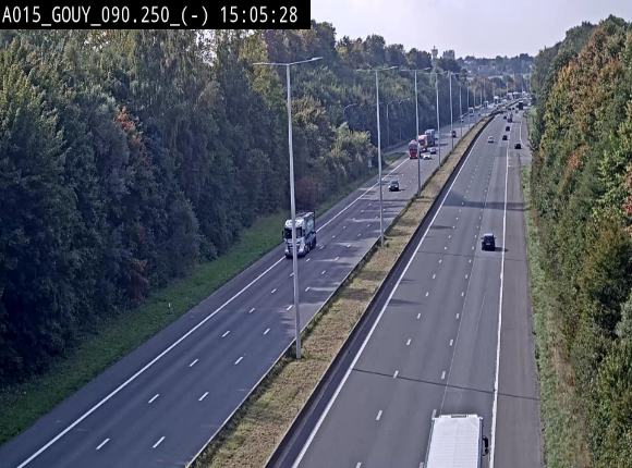Webcam autoroute Belgique - Gouy-lez-piéton - E42 - BK 90.3