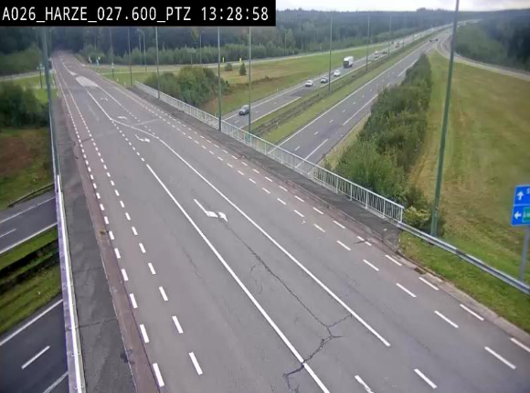 Caméra autoroute Belgique - Sougné-Remouchamps,E25 direction Luxembourg