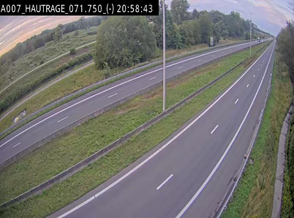 Webcam autoroute Belgique - Hautrage - E19 - BK 71.7