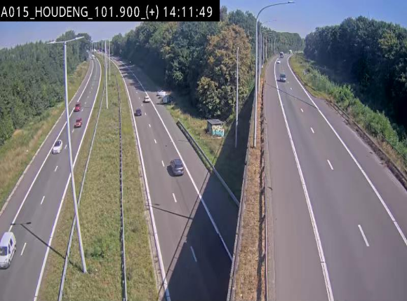 Webcam autoroute Belgique - Houdeng-Goegnies - Jonction E19/E42 direction Tournai/Mons - BK 101.85