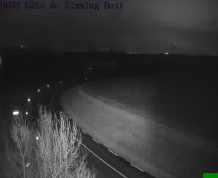 Webcam sur la D603 située en haut de la Côte de Zimming. Vue orientée vers Saint-Avold.