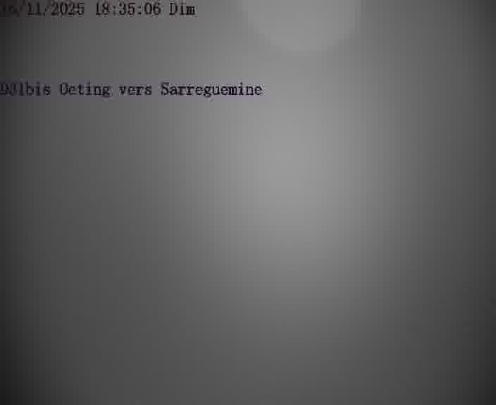 Webcam installée le long de D31bis (France) à Oeting, pointée vers Sarreguemines, utile pour suivre précisément les conditions de trafic.