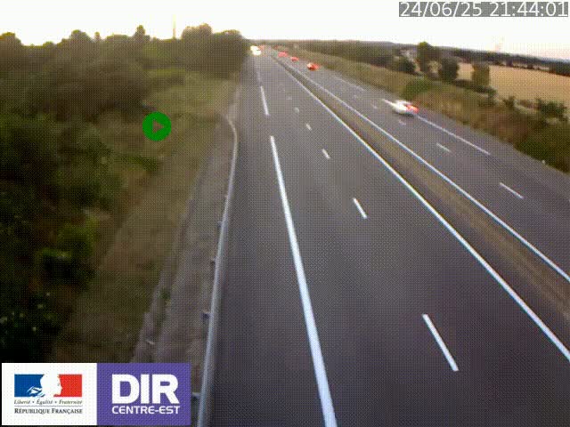 Webcam sur le contournement de Valence, sur la Nationale 7, à la jonction avec la N532, caméra orientée vers Grenoble