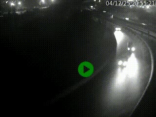 Caméra autoroute à la jonction entre l'A7 et la D301 (Boulevard urbain Sud de Lyon) à Feyzin, au sud de Lyon. Vue orientée vers Mions