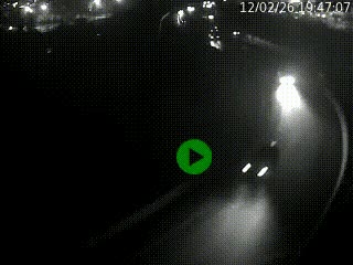 Caméra autoroute à la jonction entre l'A7 et la D301 (Boulevard urbain Sud de Lyon) à Feyzin, au sud de Lyon. Vue orientée vers Mions