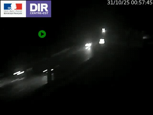 Caméra de circulation routière sur le boulevard périphérique Laurent Bonnevay de Lyon (D383) à hauteur de Bron, avant la jonction avec l'A43. Vue orientée vers l'échangeur