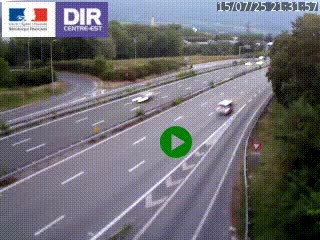 Webcam sur la Nationale 201 à hauteur de la sortie Chambéry-Nord, avant à la jonction entre l'A41 et l'A43, en direction de Lyon
