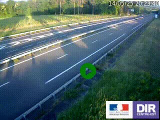 Webcam autoroute sur l'A77 à hauteur de Pouilly-sur-Loire en direction de Nevers