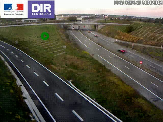 Webcam sur le contournement de Valence, sur la Nationale 7, caméra orientée vers Lyon