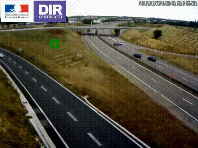 Webcam sur le contournement de Valence, sur la Nationale 7, caméra orientée vers Lyon