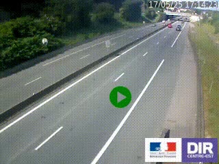 Caméra autoroutière sur l'A47 à hauteur de Givors, a proximité de Lyon. La webcam est orientée vers Lyon