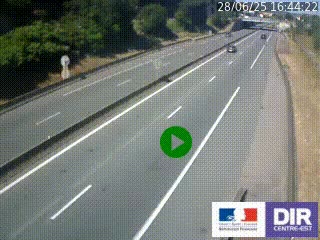 Caméra autoroutière sur l'A47 à hauteur de Givors, a proximité de Lyon. La webcam est orientée vers Lyon