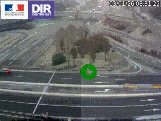 Webcam traffic à Grenoble-sud sur l'autoroute A480. Vue orientée vers l'entrée et la sortie de Grenoble