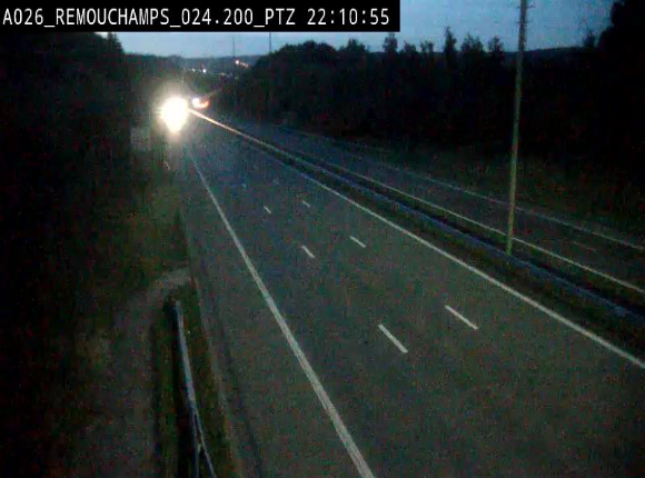 Webcam E25/A26 à Aywalle, à hauteur de Spa. Vue orientée vers Liège