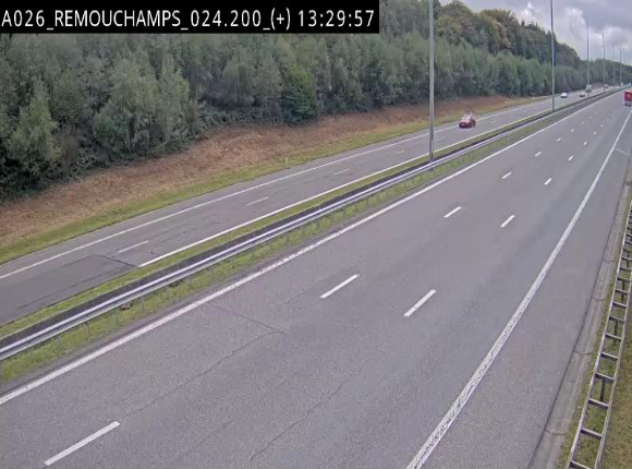 Webcam à hauteur de Spa entre la sortie Remouchamps et la sortie Stavelot. Vue orientée vers les Ardennes
