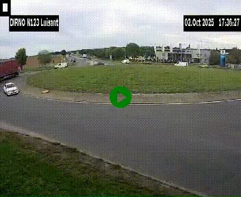Webcam en périphérie de Chartres sur la N123, à hauteur de Luisant. Vue orientée vers Chartres