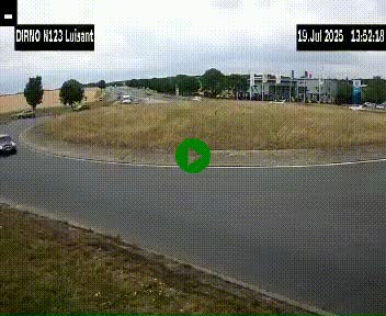 Webcam en périphérie de Chartres sur la N123, à hauteur de Luisant. Vue orientée vers Chartres