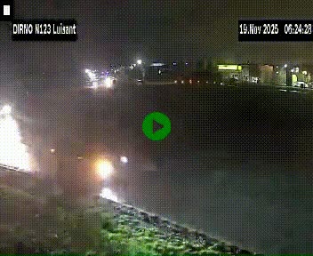 Webcam en périphérie de Chartres sur la N123, à hauteur de Luisant. Vue orientée vers Chartres