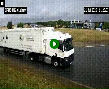 Webcam en périphérie de Chartres sur la N123, à hauteur de Luisant. Vue orientée vers Chartres