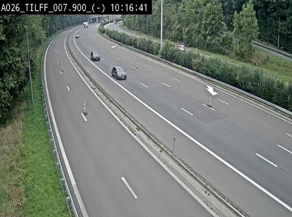 Webcam autoroute A26/E25 à Esneux, en Belgique en direction Luxembourg - BK 7.9