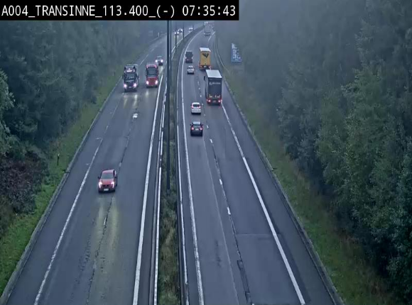 Caméra trafic E411 (A4) - Transinne direction Namur - BK 113.425