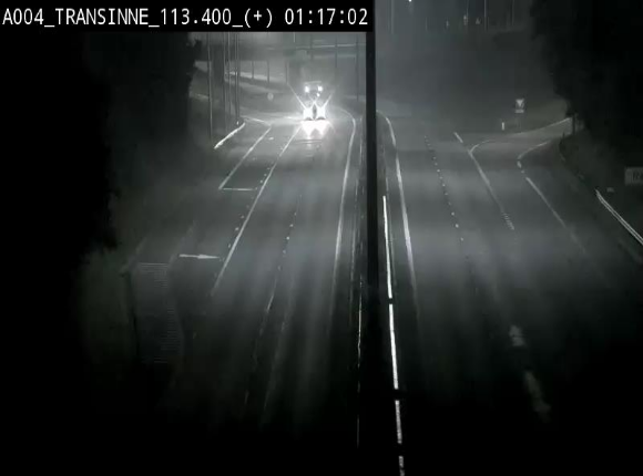 Webcam dans les Ardennes sur l'E411 à hauteur de Transinne. Vue orientée vers le sud de la Belgique