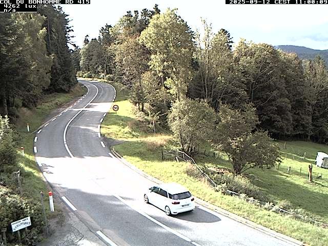 Caméra à proximité du col du Bonhomme sur la D415 à Plainfaing vers l'Alsace