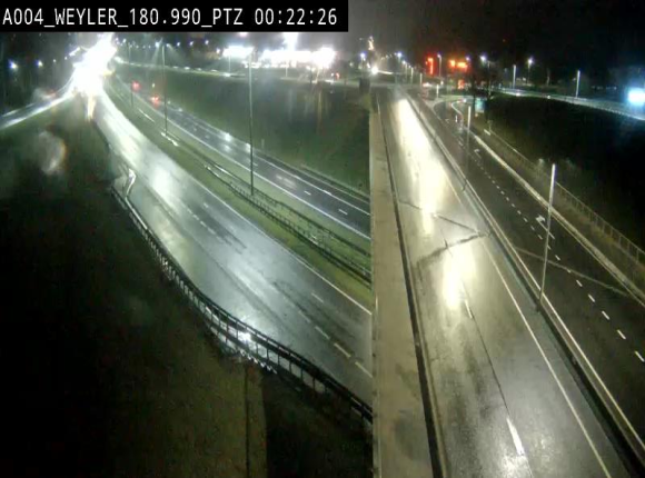 Webcam à la jonction entre la N81 et l'E411 à hauteur de la sortie 32 Longwy/Messancy à Arlon. Vue orientée vers Bruxelles